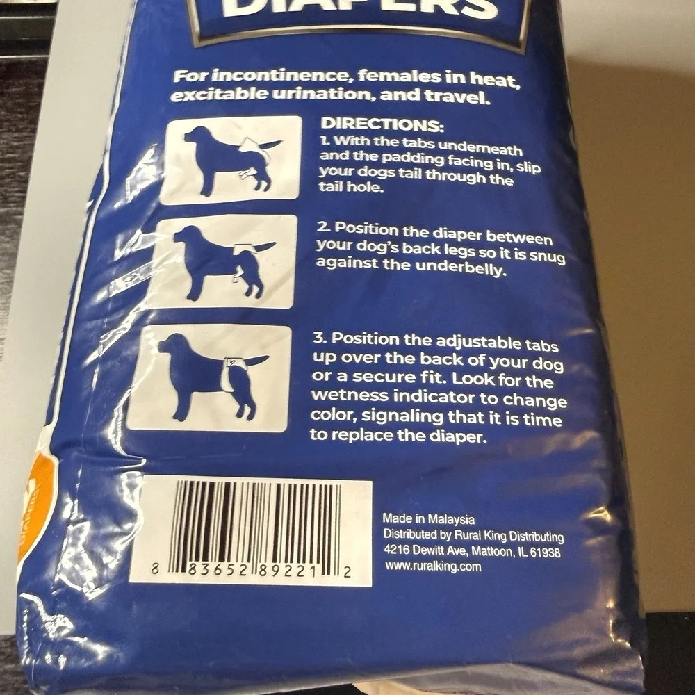2 New In  Pack Good Friends Disposable Diapers Med 15-35 lb 24 Count For Dogs